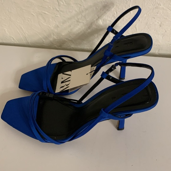 Zara Blue Strappy Heels - Picture 5 of 5